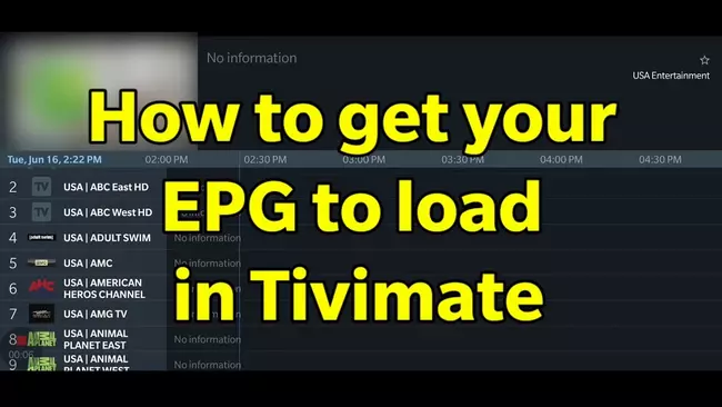 how to get epg to load in tivimate